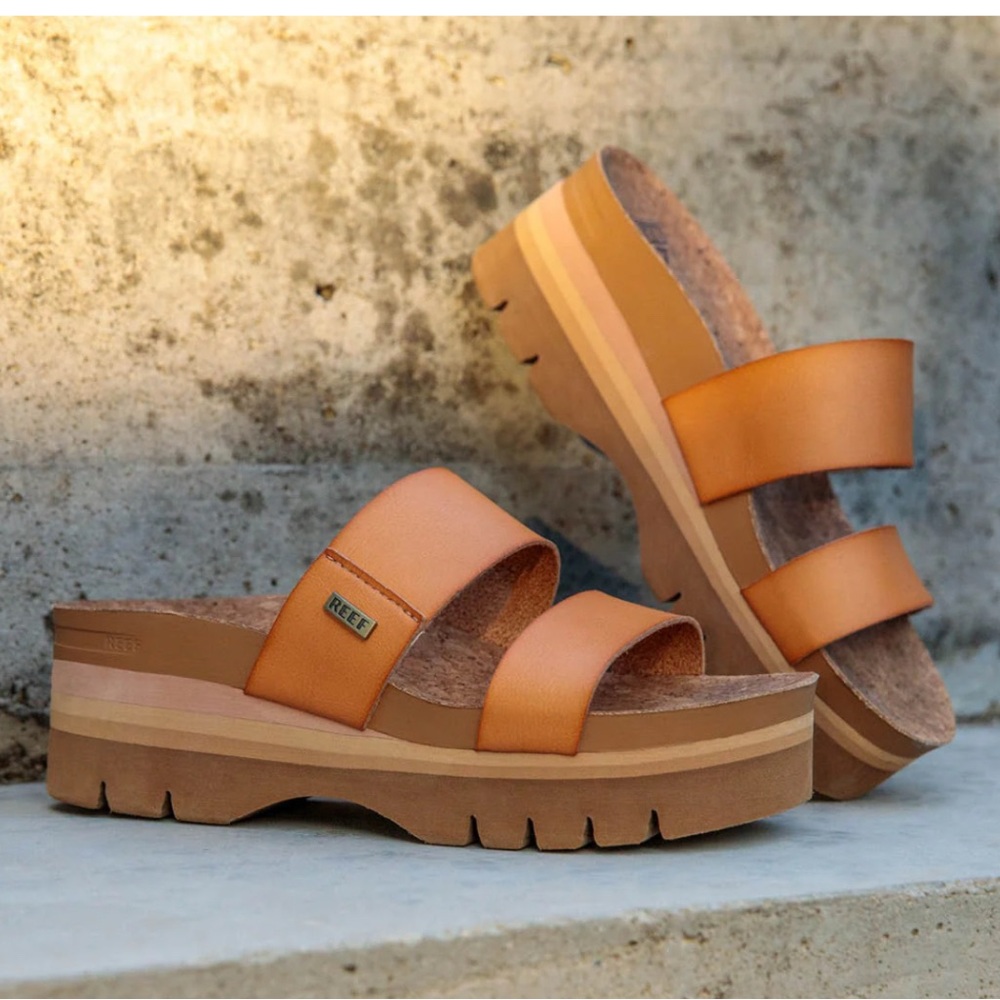Reef Women's Tan Platform Sandals